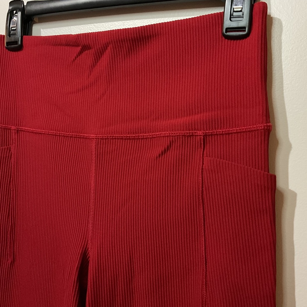 Athleta Salutation Stash Rib Flare Yoga studio Pant Women’s Size M - Picture 2 of 5